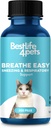 Cat Respiratory Comfort Supplement - Natural Breath Easy Feline Support for All Seasons, Tosse, Ocasional Nasal Stuffiness and Sneezing - 400 Odorless, Easy-to-Administer Tasteless Pills