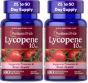 Orgulho de Puritano Licopeno, Suplemento de Próstata e Apoio à Saúde do Coração* 10 Mg Softgels, 100 Count (Pack of 2)