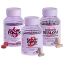 Lemme Burn, Debloat & Focus Bundle □ Metabolismo e queima de gordura + Bloating & Gas Relief Cápsulas + Foco & Gummies Saúde do Cérebro