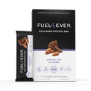 Combustível 4 Ever Colagen Protein Bares de proteína 14G, sem glúten, sem leite, sem Stevia ou ingredientes artificiais adicionados, adoçados com mel, sabor de amêndoa de chocolate (Caixa de 12)