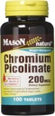 Mason Vitaminas Chromium Picolinate Comprimidos, 60 Contagem