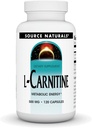 Fonte Naturals L-Carnitina 500 mg para Energia Metabólica - 120 Cápsulas