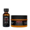 Live Beard Oil and Butter Grooming Kit - Made in the USA - All-Natural Ingredients with Shea, Argan, Jojoba - Apoio ao Crescimento - American Scent - Cedar, Vetiver, Bergamot