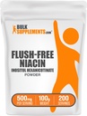BulkSuplementos.com Flush Free Niacin Powder - como Inositol Hexanicotinato, Suplemento Vitamina B3, Niacin 500mg Flush Free - Gluten Free, 500mg de por serviço, 100g (3,5 onças) (Pacote de 1)