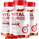 (3 Pack) Vital Surge - Vital Surge for Men Gummies, Vital Vita Surge Max Força Máxima 1050 MG, VitalSurge Supplement Support Gummy Advanced Formula, Premium Vitamina Gomitas (180 Gummies)
