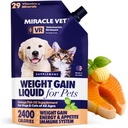 Miracle Vet High-Calorie Weight Gainer para cães e gatos - Multivitamin Nutritional Supplement Gel, Omega Fish Oil, Cálcio - Cachorrinho, Senior, pré-natal Cat & Dog Vitaminas, Suplementos para ganho de peso