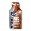 GU Energia Roctane Ultra Endurance Energia Gel, Vegan, Gluten-Free, Kosher, e Dairy-Free On-The-Go Sports Nutrition for Running, Biking, Caminhadas ou Esqui, Sea Salt Chocolate, 24-Count