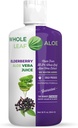 Suco de folhas inteiras de Aloe Vera com extrato de elderberry orgânico – Fórmula patenteada, alto teor de Acemannan, e nenhuma água adicionada!