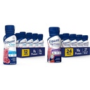 Garanta líquido claro Nutrição Bebida, 0g de gordura, 8g de proteína, Blueberry Romã, 10 Fl Oz (Pacote de 12), Garrafa, sem glúten e garantir alta proteína Morango Nutrição Shake, 24 Pack