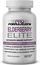 Pro Formulações — Elite de Elderberry — Extrato de Elderberry mais forte disponível 65:1 — Cápsulas de suporte Imune avançadas - 60 ct — 1.000 mg por serviço — Vegetariano, sem cores artificiais ou sabores