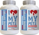 I love my PETs LLC cat Imune System - PET Imune Support - Cães e Gatos - Booster - saudável - Leite Cardo para gato - 120 Doces (2 Garrafas)
