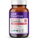 Novo Capítulo Fermentado Vitamina D3 2.000 UI, Orgânico, ONE Diariamente para Imune, Coração e Apoio Ósseo + Açafrão integral, Adaptogenic Cogumelo Reishi, 100% Vegetariano, Glúten Livre, 90 Contagem