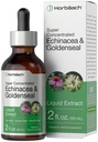 Horbäach Echinacea Goldenseal Liquid Tintura Drops 2 fl oz Extrato Alcoólico Livre de Vegetariano, Não-GMO, Suplemento sem glúten