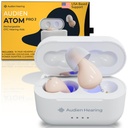 Audien Hearing ATOM PRO 2 Aparelhos auditivos OTC recarregáveis sem fio, Design Premium Comfort e Quase Invisível