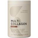 Pesquisa Desportiva Pó de Proteína Multi Colágeno (Tipo I, II, III, V, X) com Ácido Hialurônico + Vitamina C; 5 Tipos de Colágeno Baseado em Alimentos, 30 Servimentos (Chocolate)