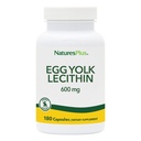 NaturesPlus Yolk Lecithin - 600 mg, 180 Cápsulas - Soy Free, Gluten Free - 90 Servings