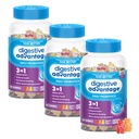 Vantagem digestiva 3-em-1 sabores de frutas naturais Gummies probióticos para mulheres e homens Ocasional Bloating, Menor Desconforto Abdominal & Gut Saúde, 60 Count Gummies (3 Pack)