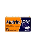 Motrin PM Caplets com 200 mg de Ibuprofeno e 38 mg de Difenidramina Sono Aid, Reliever Dor Noturna para Dores Menores, Bulk, 80 ct