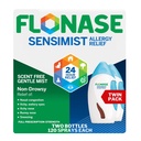 Fluonase Sensimist Alergia Alívio Pulverizador nasal para Não-Drowsy, Multi-Symptom de 24 horas Alergia Alívio – 120 Sprays (Pacote de 2)