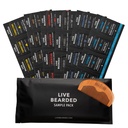 Kit de amostra de Barba Barba ao Vivo e Butter Grooming com Comb, presente de bônus - All-Natural Ingredients Shea, Argan, Jojoba - Apoio ao Crescimento - Made in the USA