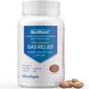 ValuMeds Gas Relief for Adults Simethicone - Aliviar Bloating, Dor, Desconforto e Irregularidade - Compare com Ingrediente Ativo em PHAZYME e Gas-X (365 Contagem - 180mg)