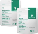 Suplementos do cérebro para a memória e foco de 2 meses de fornecimento 800mg L suplementos de tirosina Dopamina + 500mg Alpha GPC Choline