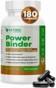LaPura Power Binder Blend – Detox & Cleanse com carvão ativado, chlorela orgânica em pó & Slippery Elm Extract – Ajuda a aliviar o gás e o inchaço – Promove a desintoxicação natural - 180 Cápsulas