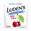 Lozenges de alívio de garganta dolorosa de Luden para menor todos os dias Irritation & Dry Mouth, Sugar Free Wild Cherry Flavored Drops, 75 Conde