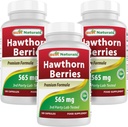 Melhores Naturals Hawthorn Berry 565 mg 180 Cápsulas (180 Contagem de 3)
