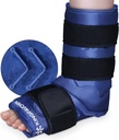 XXL Pacote de gelo do pé do tornozelo Envoltório para lesões no pé, cobertura completa Envoltório de gelo do tornozelo, Gel Pacotes de gelo reutilizáveis para Fasciitis plantar, Aquiles Tendonitis, Tornozelos e calcanhares torcidos, Lesão Fibular, Azul