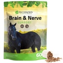 Silver Lining Herbs Brain & Nerve Support Supplement for Horses - Suplementos de Cavalos para Foco, Saúde Mental e Apoio Cérebro - Contém mistura de ervas de Ginkgo, Gotu Kola, & More - 1 lb 60-Day Supply