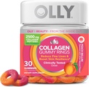Anel de goma de colagénio OLLY, suporta a elasticidade da pele e firmeza, 2,5g de colagénio, testado clinicamente, pêssego, 15 dias de fornecimento - 30 contagem
