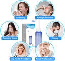 300 ML Nasal Rinse Neti Pot Sinus Rinse Garrafa Gentil Nasal Wash Bottle Cleaner Confortável para Adulto & Kid Pressão eficaz Irrigatio com 20 pacotes de sal de lavagem nasal BPA Free