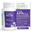 NatureCity TrueAsta 6mg Astaxantina Suplemento com AstaReal Suporta olho, pele, articulações, músculos, cérebro e fluxo de sangue