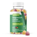 VITEEY Gummies de magnésio para adultos - 170mg de Magnesium Citrato Gummy para acalmar, dormir, nervos & Muscle Function Support - Vegan, Gluten Free - 60 Contagem