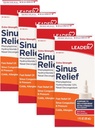 Líder Força extra alívio sinusal, atuação rápida, descongestionante sinusal, spray de alívio de congestão nasal, frio e alergia 30 ml garrafa (Pacote de 4)