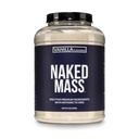 Massa de Baunilha NAKED - Tudo Natural Vanilla Peso Gainer Proteína Pó - 8lb Bulk, OGM grátis, sem glúten e soja livre, sem ingredientes artificiais - 1.260 calorias - 11 Servings
