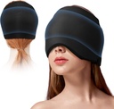 Enxaqueca Cabeça de Gelo Enrolar Chapéu de alívio de dor de cabeça para Enxaqueca com Terapia Fria e Quente Enrolar Cabeça de Gelo Flexível para Olhos Puffy Cold Compress Cap de alívio de dor de cabeça para tensão Sino e estresse