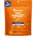 Zesty Paws 8-em-1 Multivitamin Cat Vitaminas & Suplementos Mousse - Vitaminas de gato para gatos internos - saudável Trate Squeeze Up para Gut, Imune, Coração, Pele & Casaco Suporte - Frango 14ct