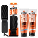 Wild Willies Beard Grooming Kit - Endireitador de Barba para Homens, PROGRO - Fortificado com Biotina e Cafeína para o crescimento do cabelo, lavagem, hidratação - Ionic 2-em-1 Escova de pente aquecido, Made in USA