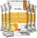 HERBION Naturals Tosse Gotas com sabor de limão mel, Suplemento dietético, Alivia a Tosse, para adultos e crianças acima de 6 anos, 125 Lozenges, pacote de 5