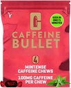 Cafeína Bullet 4 Doces de Cafeína de Menta = 400mg Cafeína Kick, mais rápido do que geles de energia e mastigação de ciclismo para um meio-Race Endurance Sports e Gaming Cafeinated Energy Boost