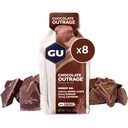 GU Energia Original Sports Nutrition Energy Gel, Vegan, Gluten-Free, 8-Count Tri-Berry e Chocolate Outrage sabores com aminoácidos e eletrólitos