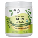 Pó de Folha de Neem Orgânico - Freeze Secado Verdadeiro Verde Folhas de Neem Pó - Suporta o crescimento do cabelo, pele & gut saúde, limpeza, imunidade - 9 onças
