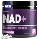 NAD Suplemento - Nicotinamida Riboside Resveratrol 900mg, Suplemento NAD lipossomal para mulheres e homens, NAD Plus puro orgânico