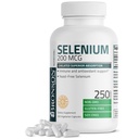 Bronson Selenium 200 mcg – Complexo de Aminoácido Quelato Livre de Levedura - Essential Trace Mineral com Absorção Superior, 250 Cápsulas Vegetarianas