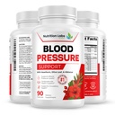 Suporte à pressão arterial e saúde do coração Suplemento cardiovascular W/Hawthorn, Hibisco. Suporte de óxido nítrico para suporte de pressão arterial normal W / vitamina B12 e ácido fólico. Suplementos de alho. 90 CT