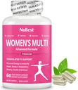 Multivitamin para mulheres com 39 Nutrientes-chave, Vitaminas Essenciais, Minerais, Erva de cabra com tesão, Maca, Yam Selvagem, Red Clover, Cranberry, Arginina, Suplemento de ervas, 60 Cápsulas Vegan
