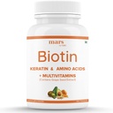 Beard Biotin, Promove o crescimento mais forte e mais grosso da barba, Alimentado com vitamina A, vitamina E, vitamina B7, queratina e aminoácidos 100% Vegan (60 comprimidos - pacote de 1)
