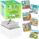 Sequência para crianças Rotina diária cartões Material de Fonoaudiologia Desenvolvimento social e construção de sentenças para crianças ABA Terapia material Jogo de Fonoaudiologia Inglês Idioma Bilíngue Aprendizes ESL